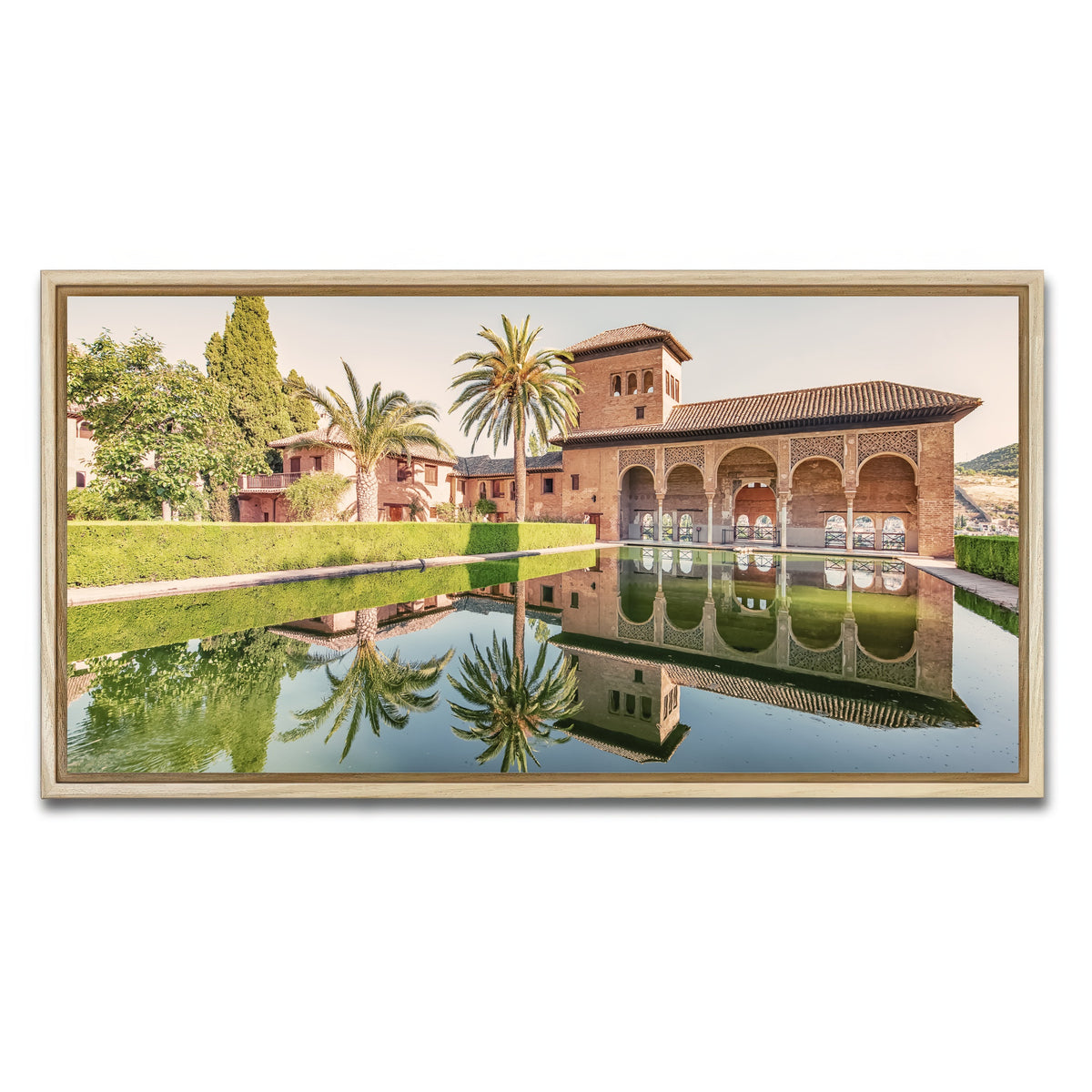 AUTO-MOCKUP WHITE | Alhambra Garden | 1 Piece | Natural Framed Canvas | group=2x1
