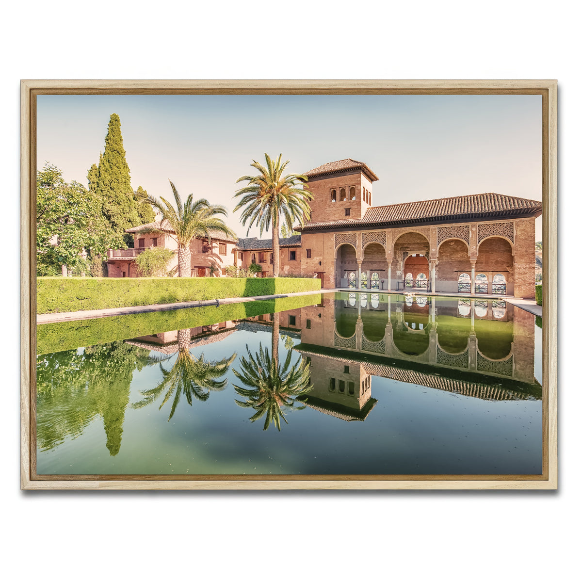 AUTO-MOCKUP WHITE | Alhambra Garden | 1 Piece | Natural Framed Canvas | group=4x3