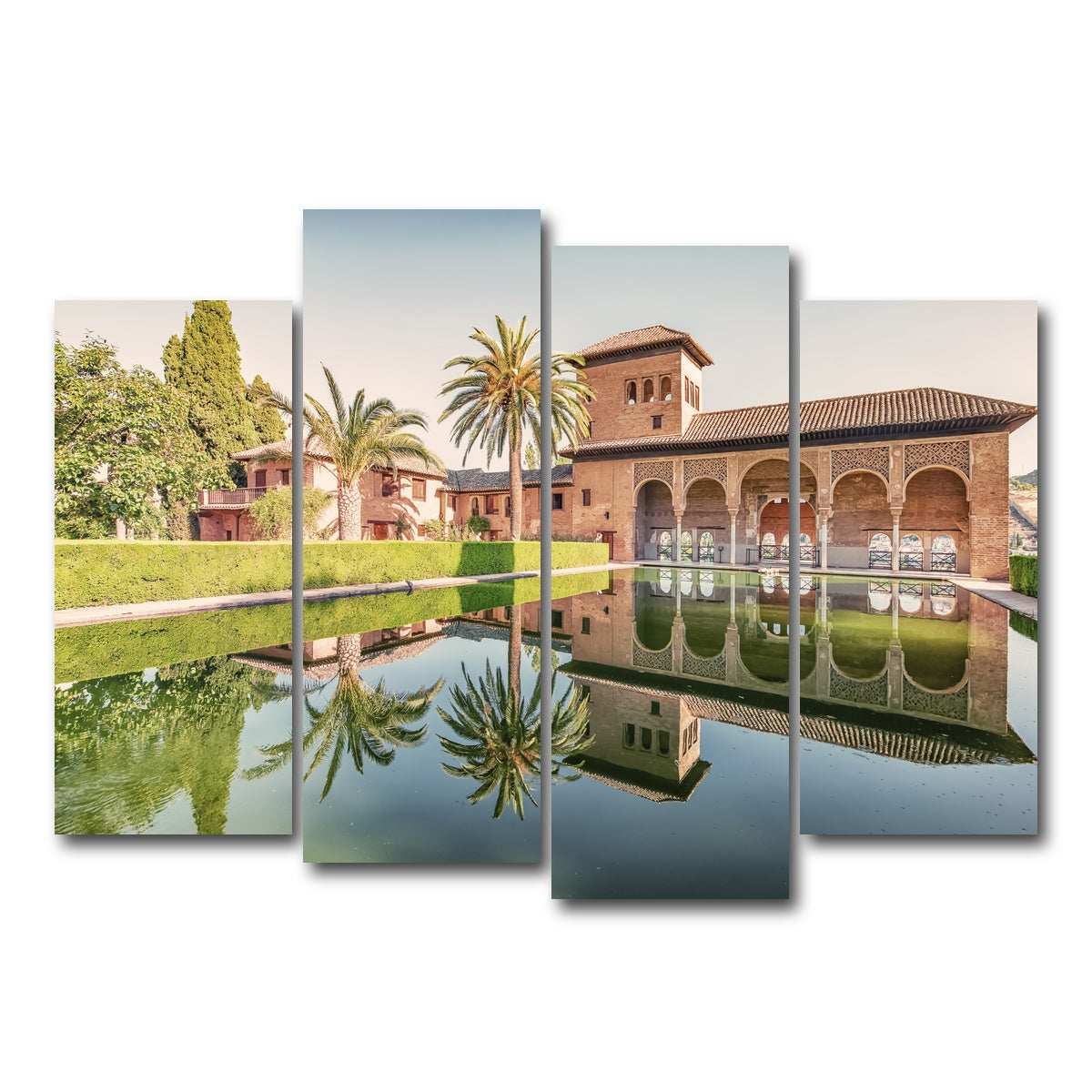 AUTO-MOCKUP WHITE | Alhambra Garden | 4 Piece | Gallery Wrap Canvas | group=4_normal