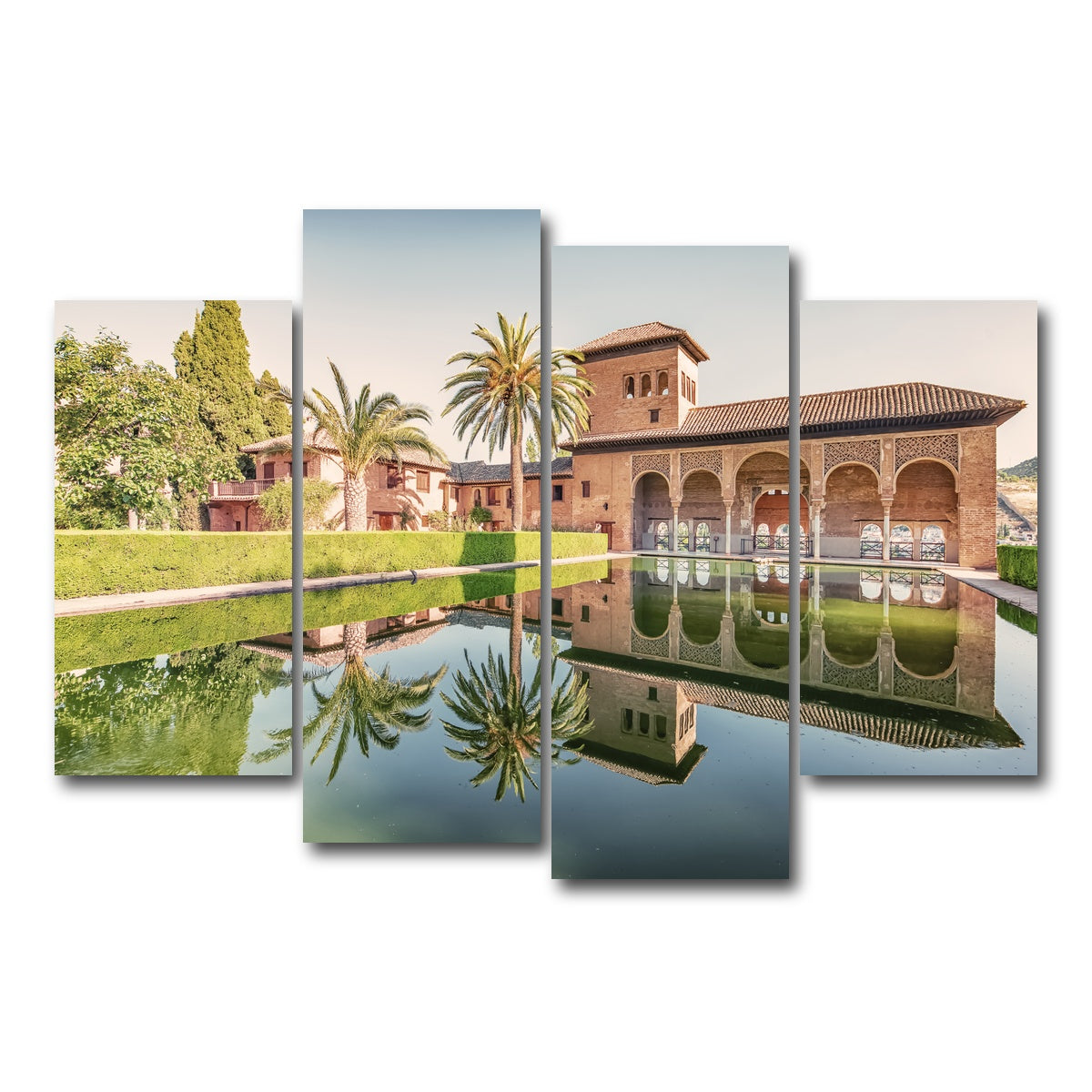 AUTO-MOCKUP WHITE | Alhambra Garden | 4 Piece | Gallery Wrap Canvas | group=4_short