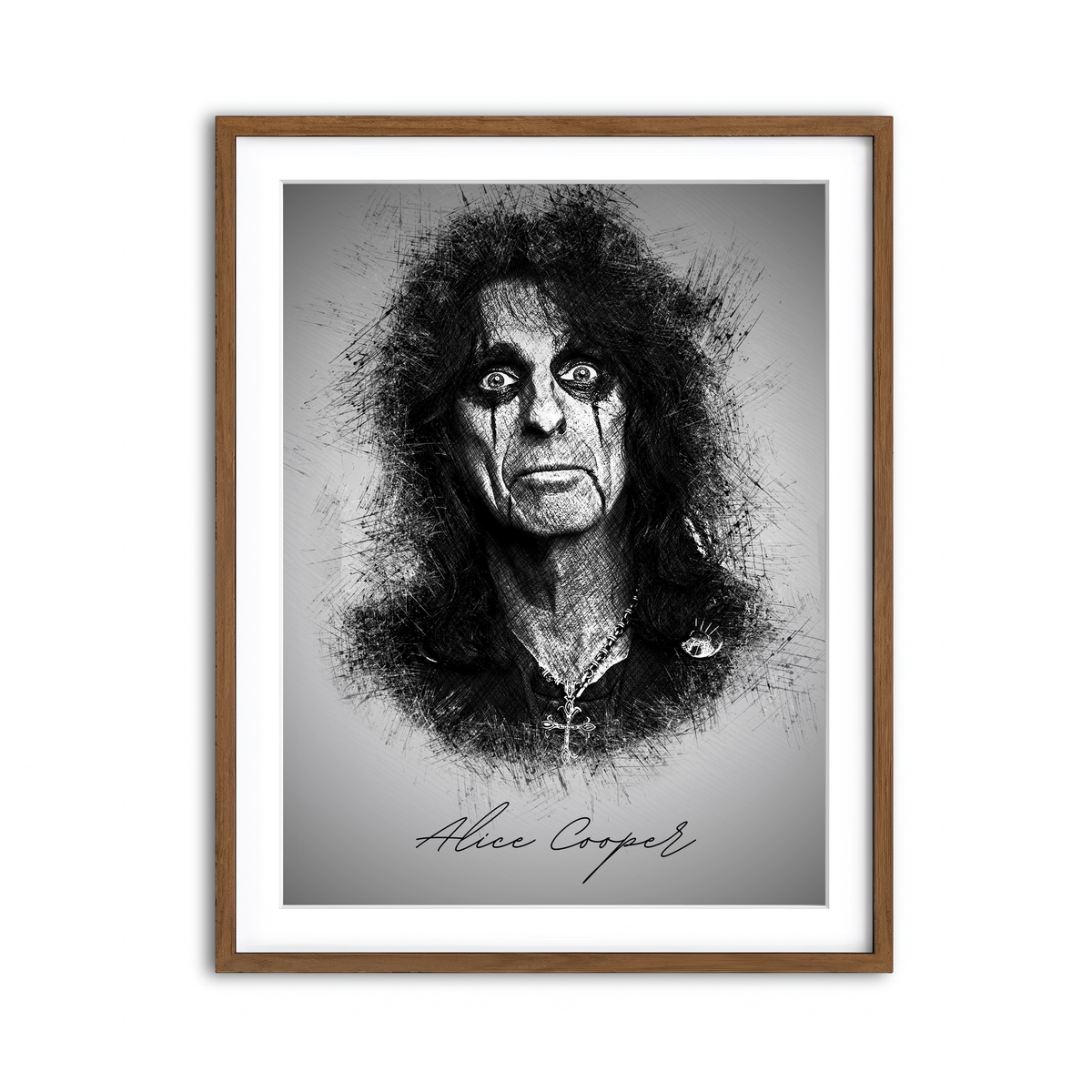 Framed Print 3x4 Walnut