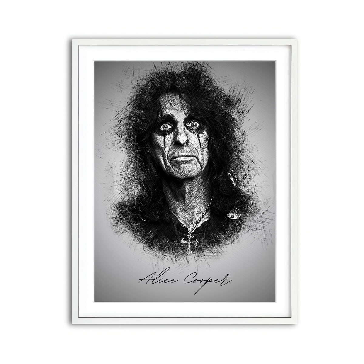 Framed Print 3x4 White