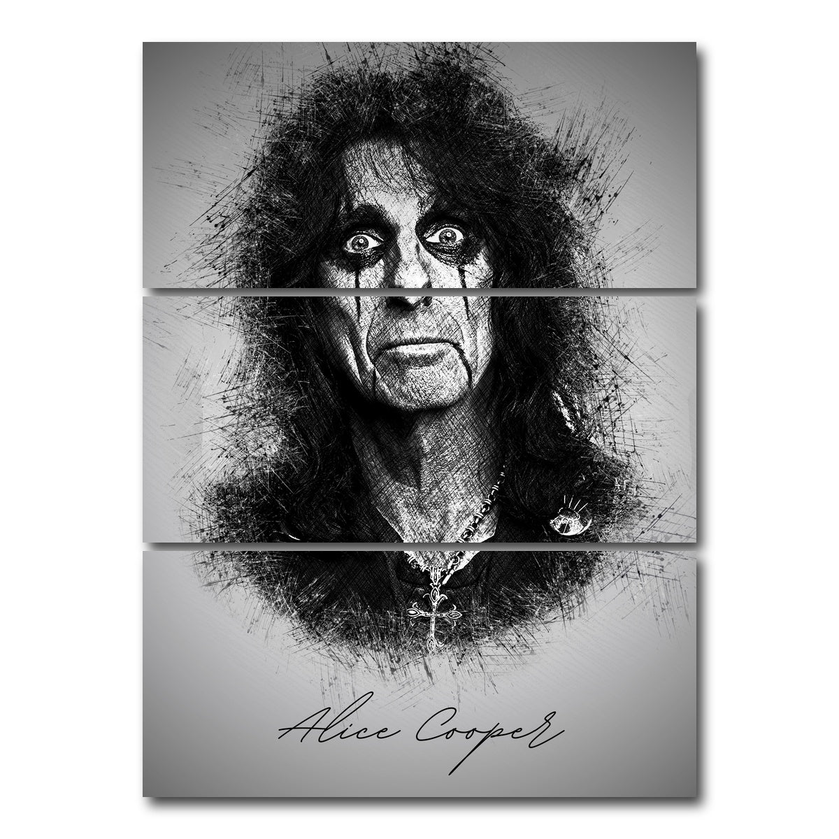 AUTO-MOCKUP WHITE | Alice Cooper | 3 Piece | Gallery Wrap Canvas | group=8x18_stacked