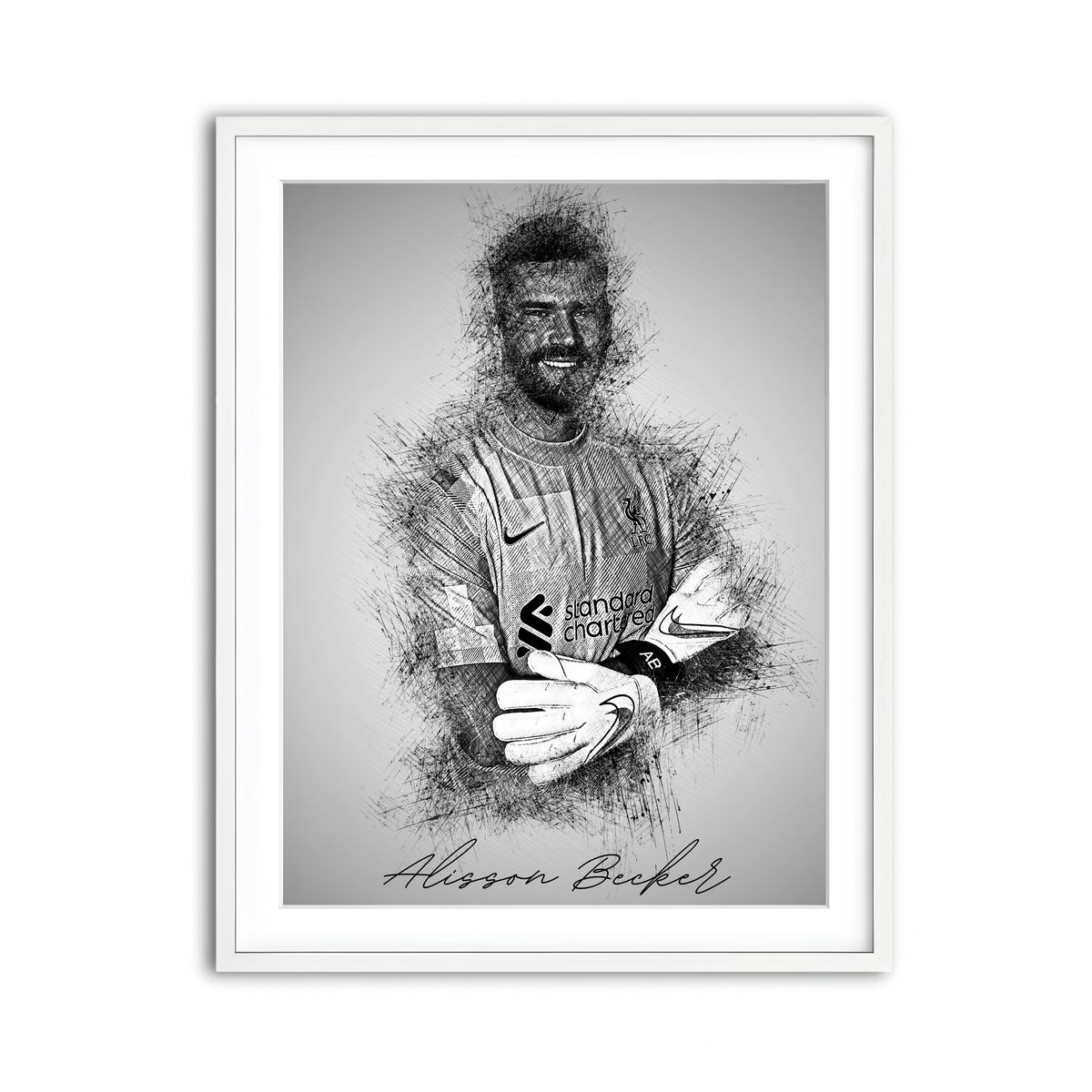 Framed Print 3x4 White