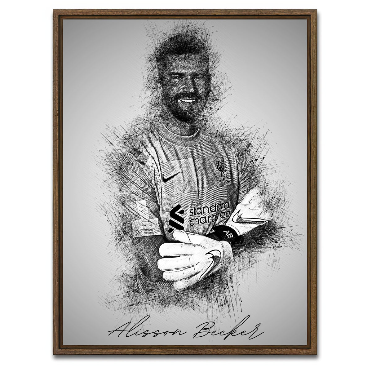AUTO-MOCKUP WHITE | Alisson Becker | 1 Piece | Walnut Framed Canvas | group=3x4