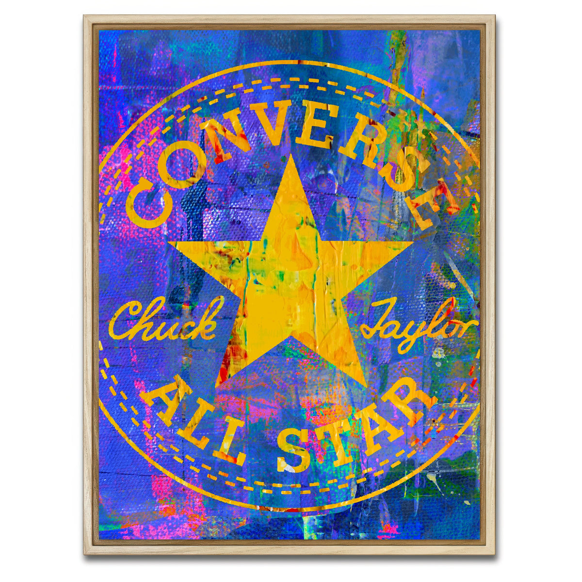 AUTO-MOCKUP WHITE | All Star Converse | 1 Piece | Natural Framed Canvas | group=3x4