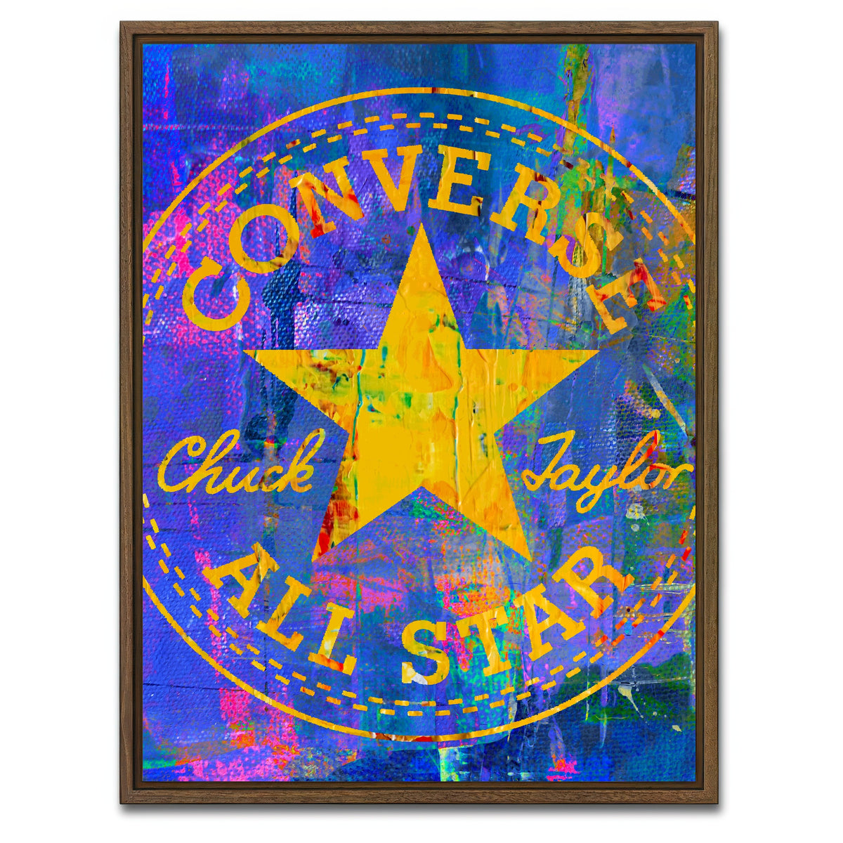 AUTO-MOCKUP WHITE | All Star Converse | 1 Piece | Walnut Framed Canvas | group=3x4