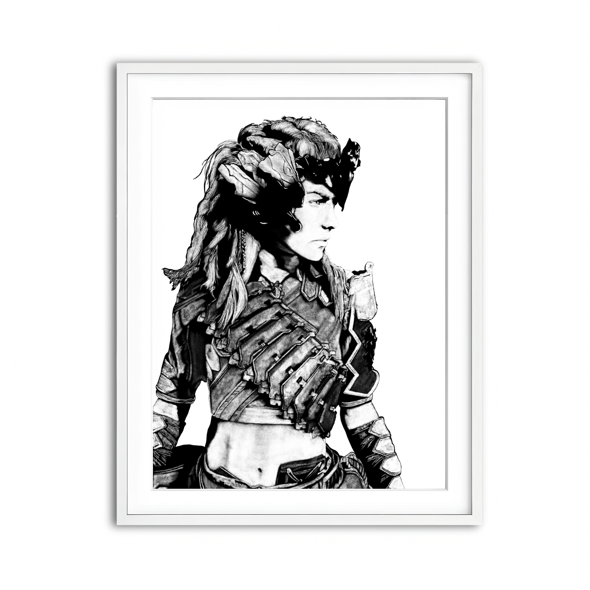 Framed Print 3x4 White