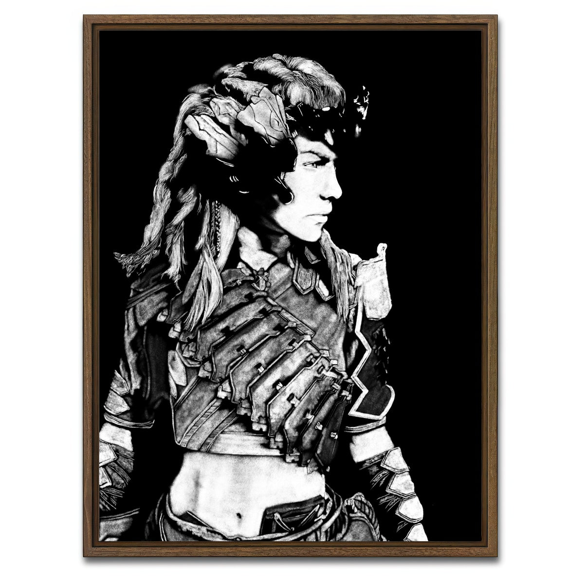 AUTO-MOCKUP WHITE | Aloy | 1 Piece | Walnut Framed Canvas | group=3x4