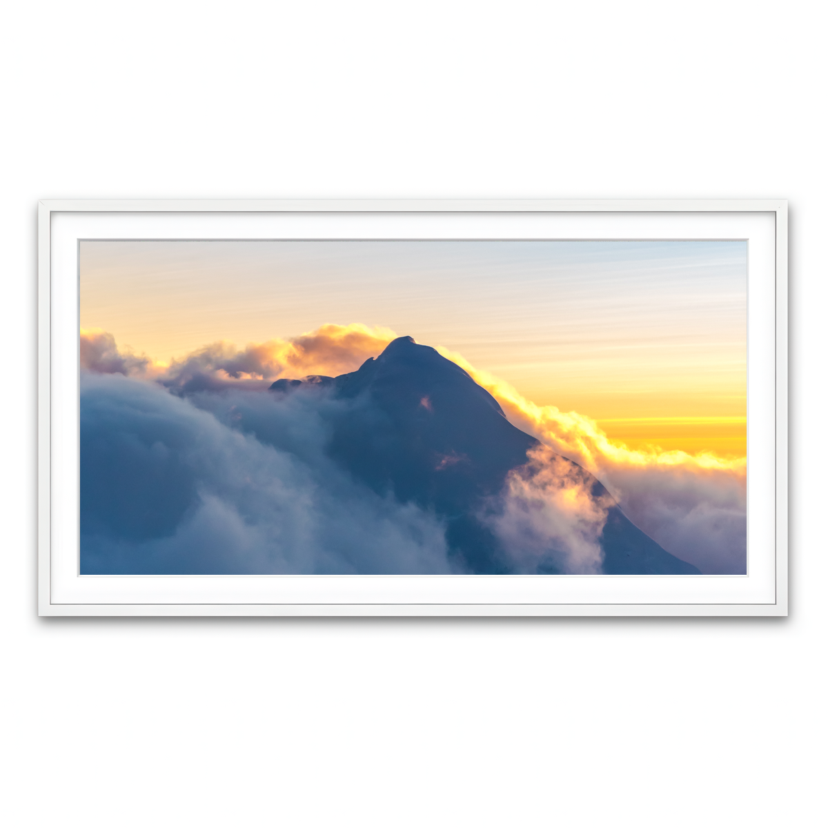 Framed Print 2x1 White