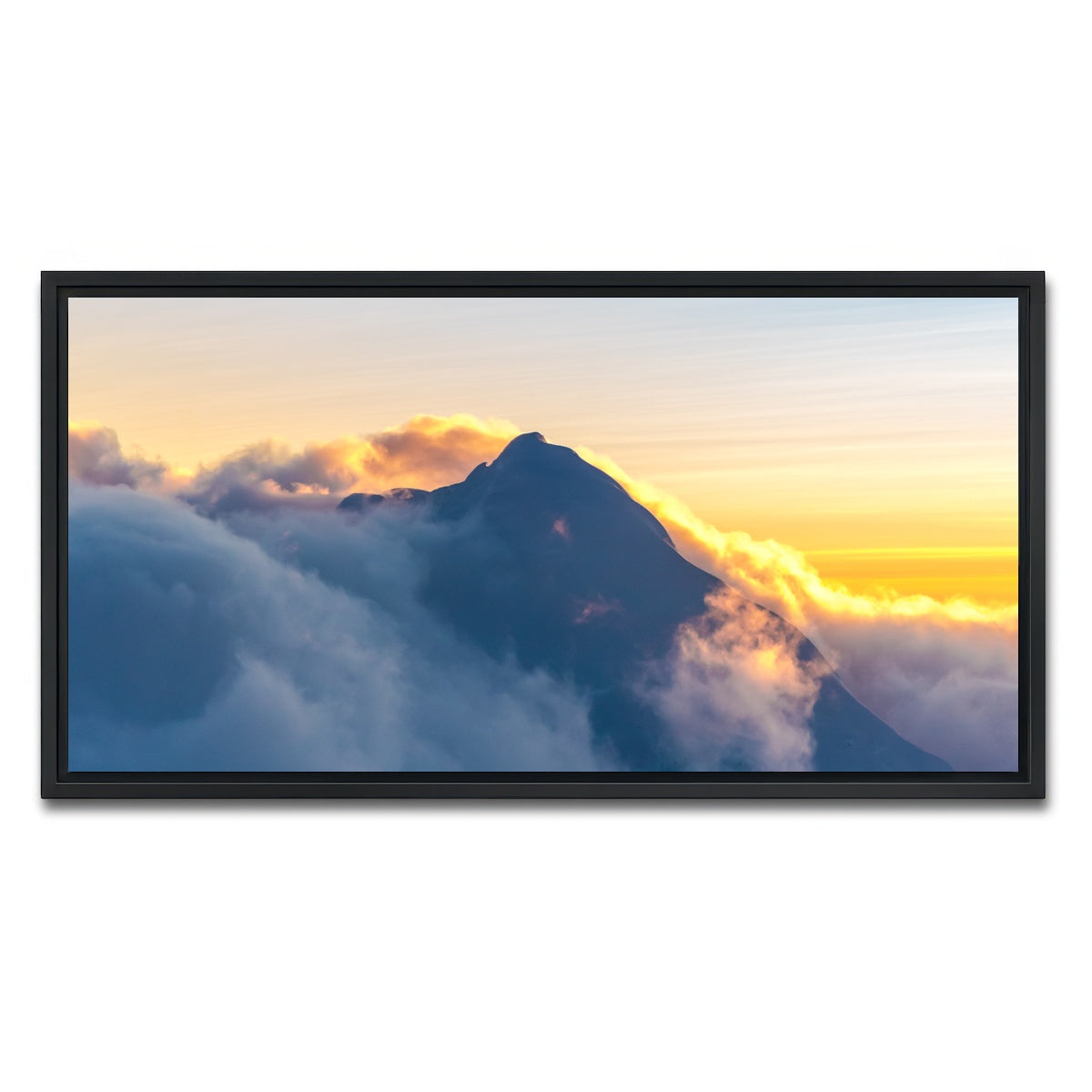 AUTO-MOCKUP WHITE | Alpine Glow | 1 Piece | Black Framed Canvas | group=2x1