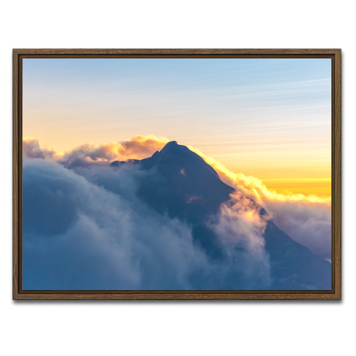 AUTO-MOCKUP WHITE | Alpine Glow | 1 Piece | Walnut Framed Canvas | group=4x3