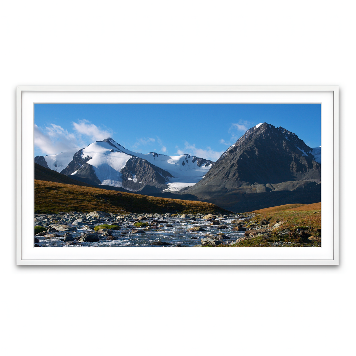 Framed Print 2x1 White