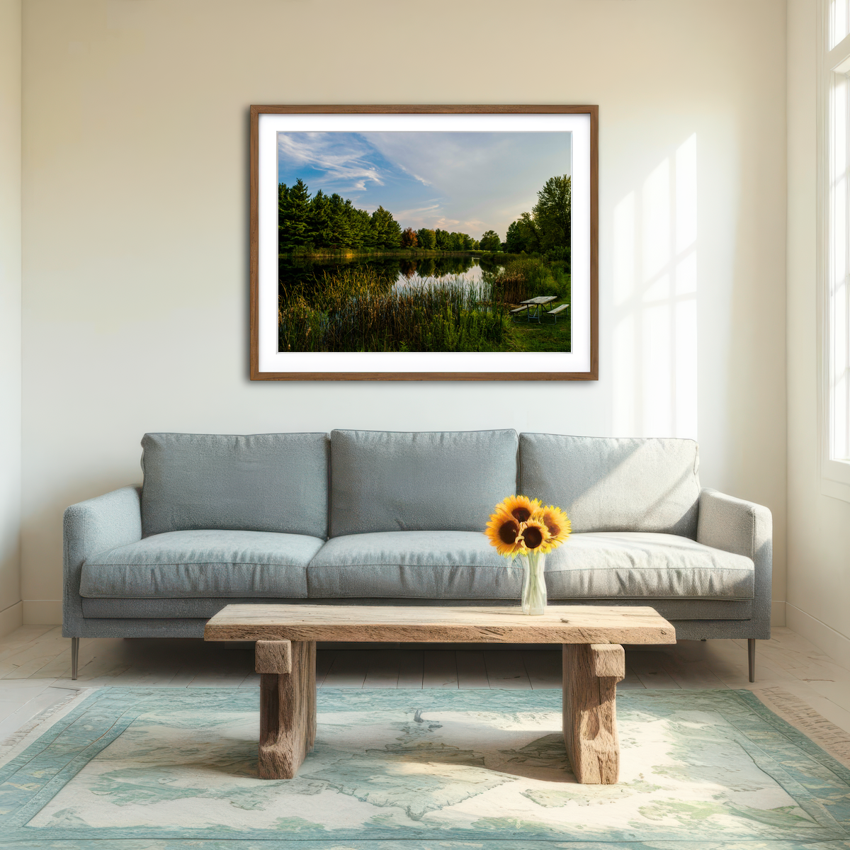 AUTO-MOCKUP ROOM | Alum Creek Fishing Pond Wall Art