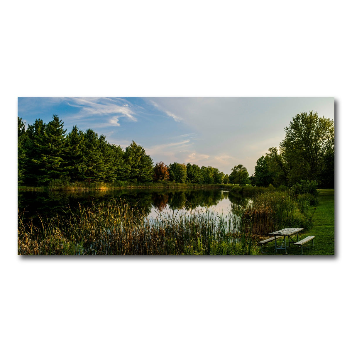 AUTO-MOCKUP WHITE | Alum Creek Fishing Pond | 1 Piece | Gallery Wrap Canvas | group=2x1