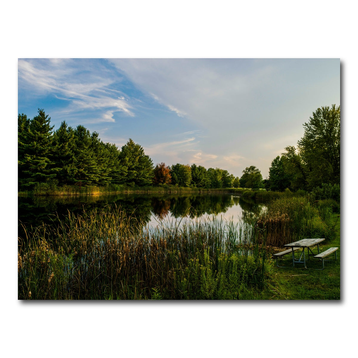 AUTO-MOCKUP WHITE | Alum Creek Fishing Pond | 1 Piece | Gallery Wrap Canvas | group=4x3