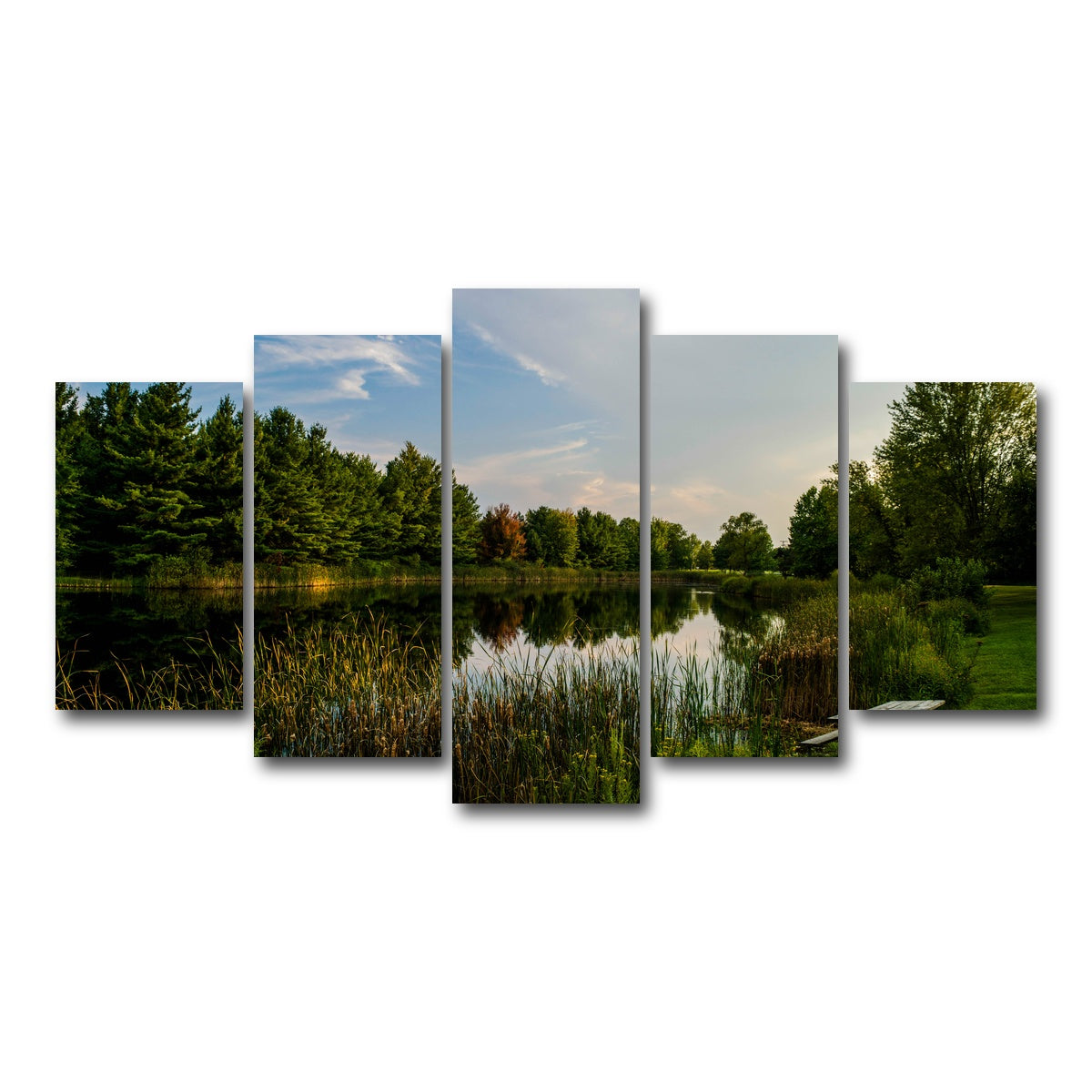 AUTO-MOCKUP WHITE | Alum Creek Fishing Pond | 5 Piece | Gallery Wrap Canvas | group=5_normal