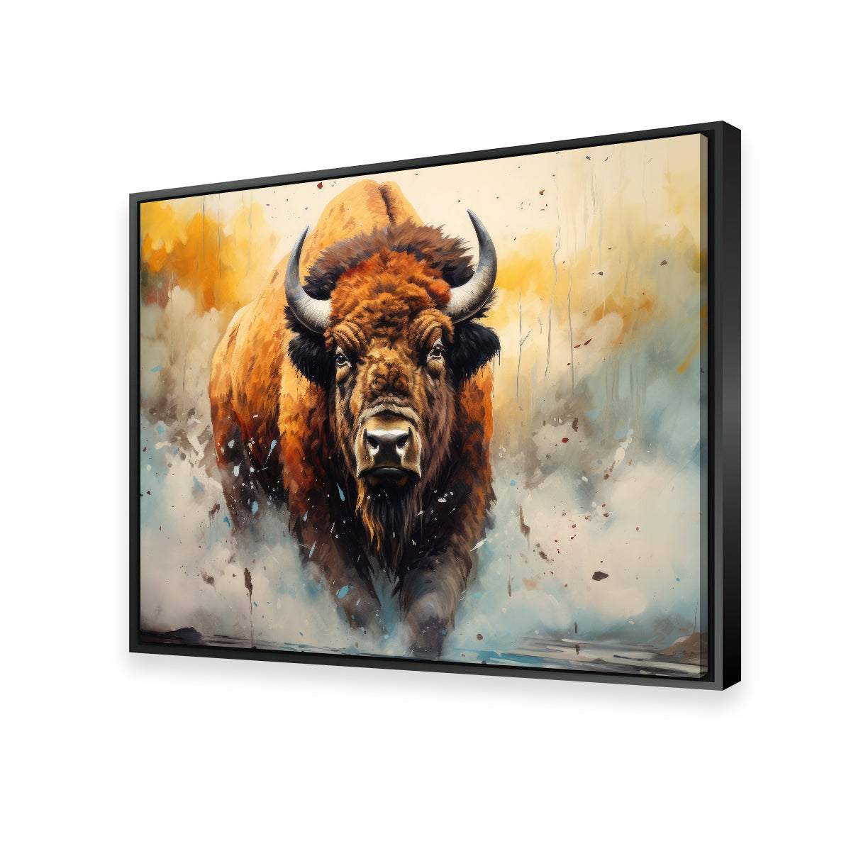 American Bison Watercolor Wall Art