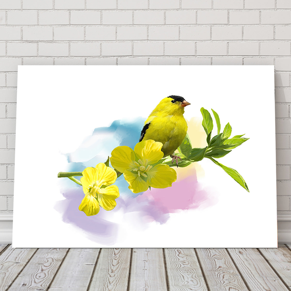 American Goldfinch Watercolor Wall Art