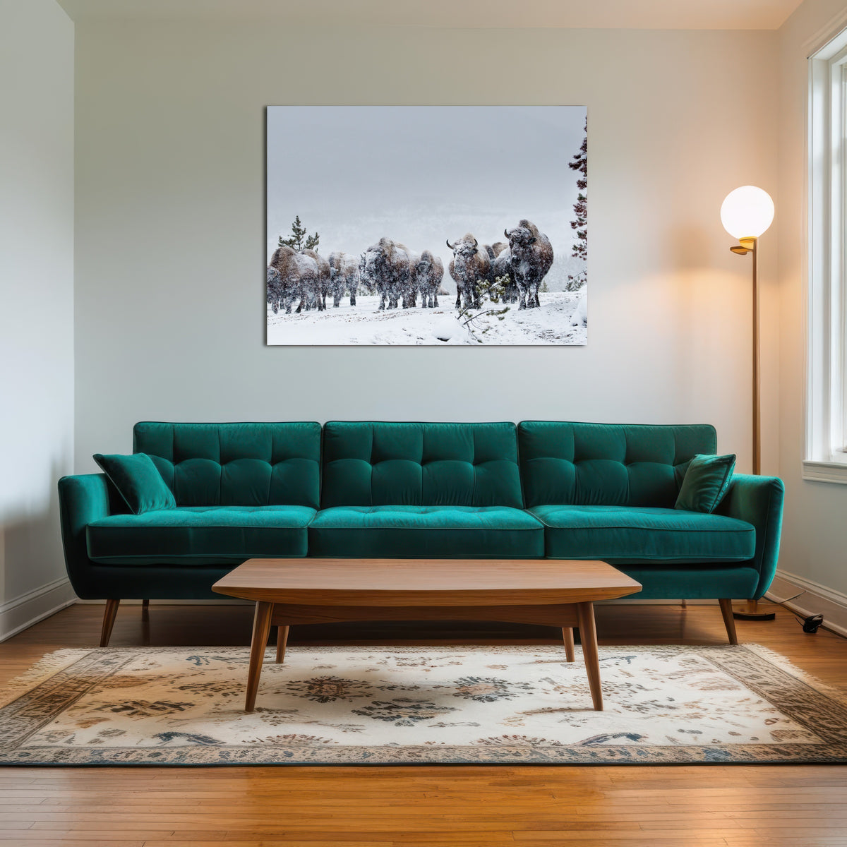 AUTO-MOCKUP ROOM | American Bison in Winter Snow