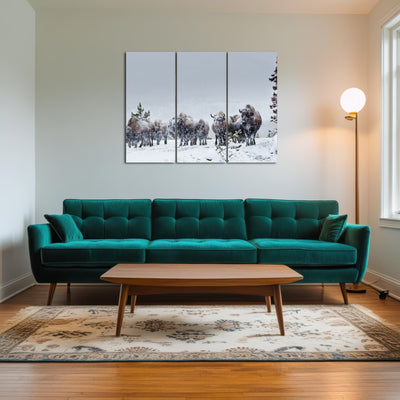 AUTO-MOCKUP ROOM | American Bison in Winter Snow