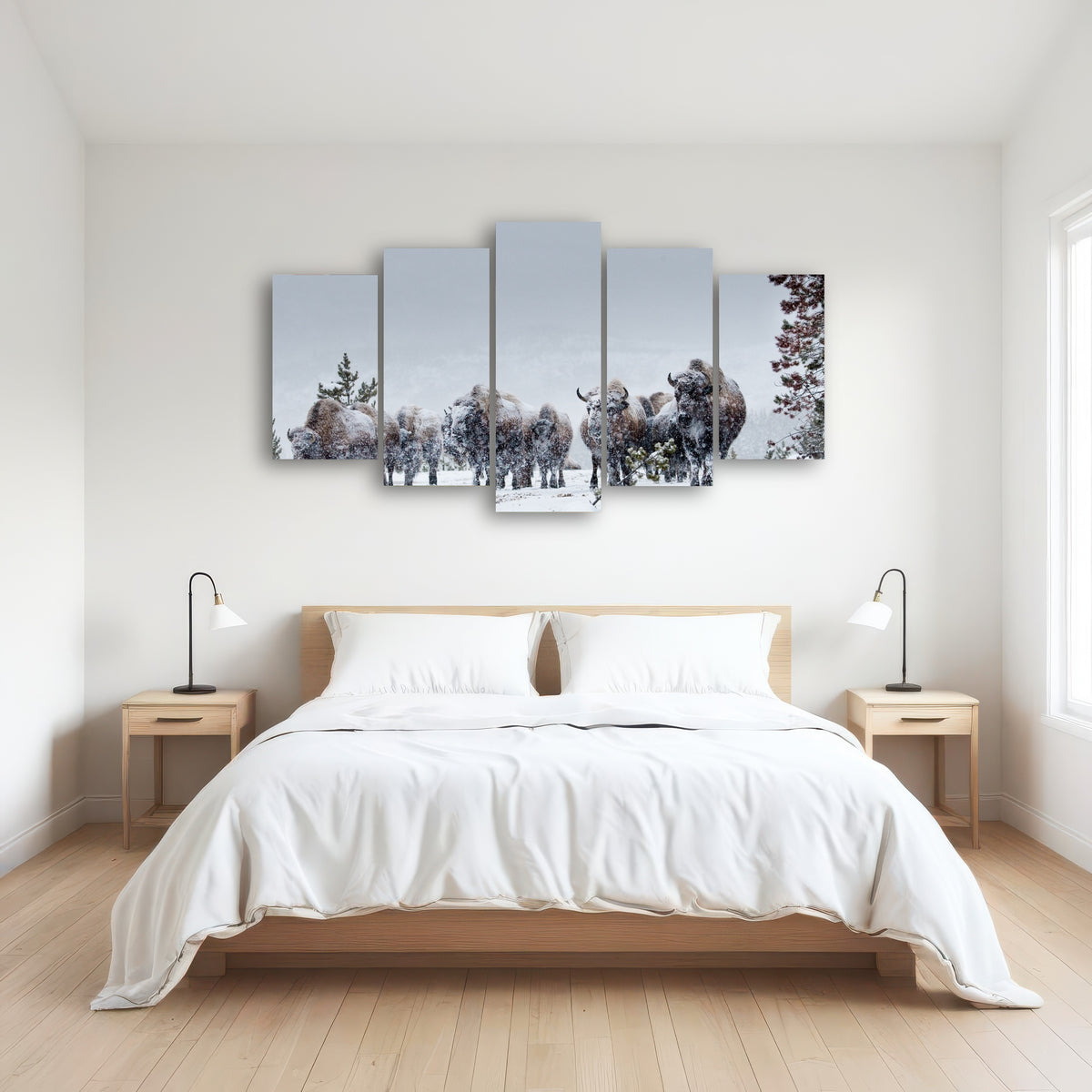 AUTO-MOCKUP ROOM | American Bison in Winter Snow