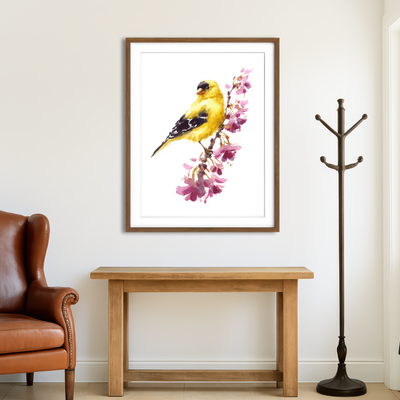 AUTO-MOCKUP ROOM | American Goldfinch Wall Art