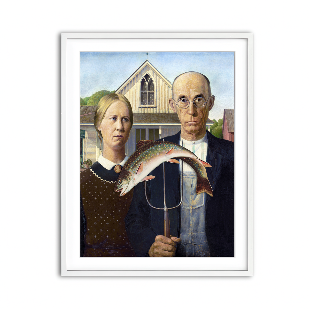 Framed Print 3x4 White