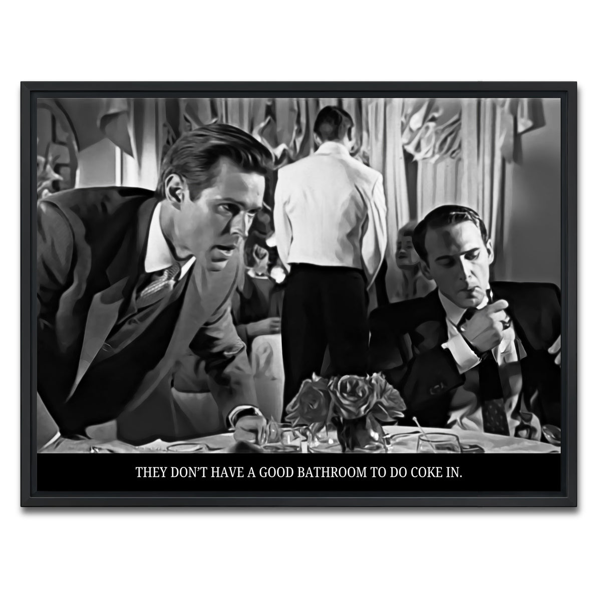 AUTO-MOCKUP WHITE | American Psycho Coke | 1 Piece | Black Framed Canvas | group=4x3