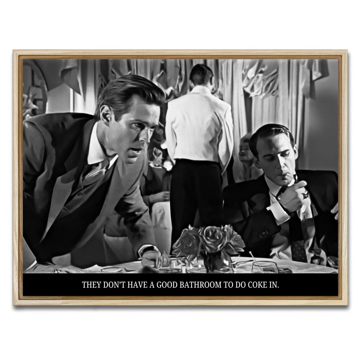 AUTO-MOCKUP WHITE | American Psycho Coke | 1 Piece | Natural Framed Canvas | group=4x3