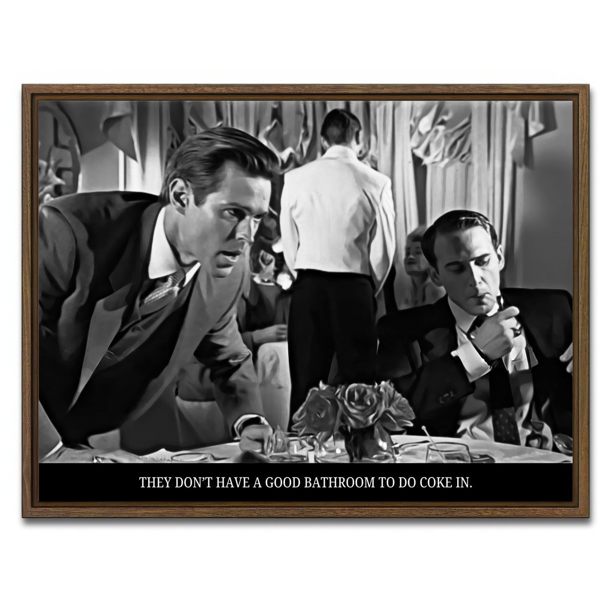 AUTO-MOCKUP WHITE | American Psycho Coke | 1 Piece | Walnut Framed Canvas | group=4x3
