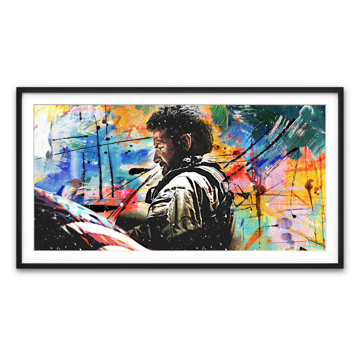 Framed Print 2x1 Black
