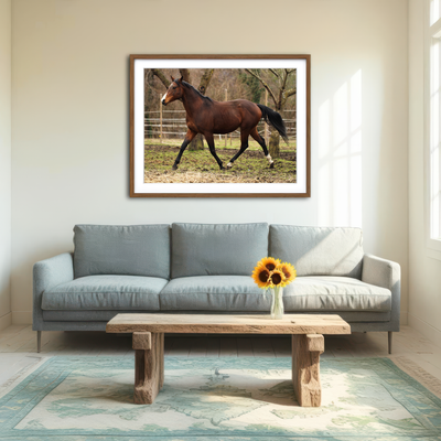 AUTO-MOCKUP ROOM | American Quarter Horse Stallion Wall Art
