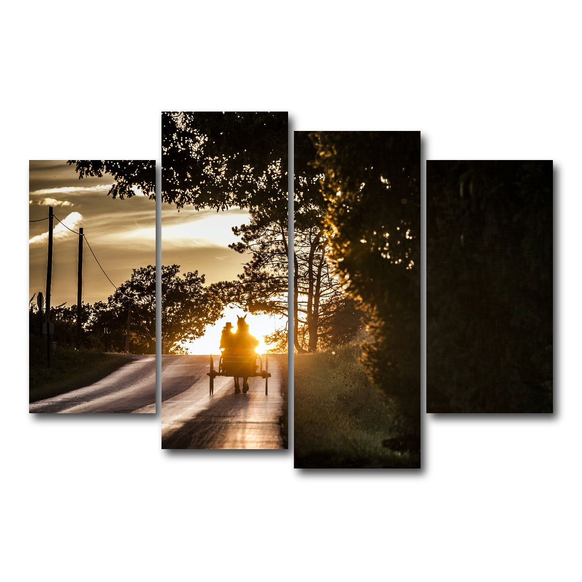 AUTO-MOCKUP WHITE | Amish land of Holmes County | 4 Piece | Gallery Wrap Canvas | group=4_short