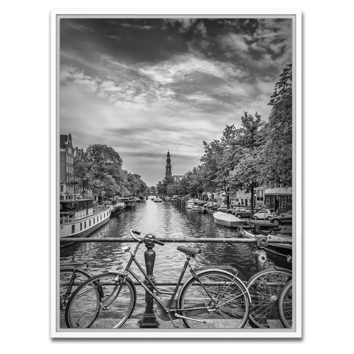 AUTO-MOCKUP WHITE | Amsterdam Cityscape | 1 Piece | White Framed Canvas | group=3x4