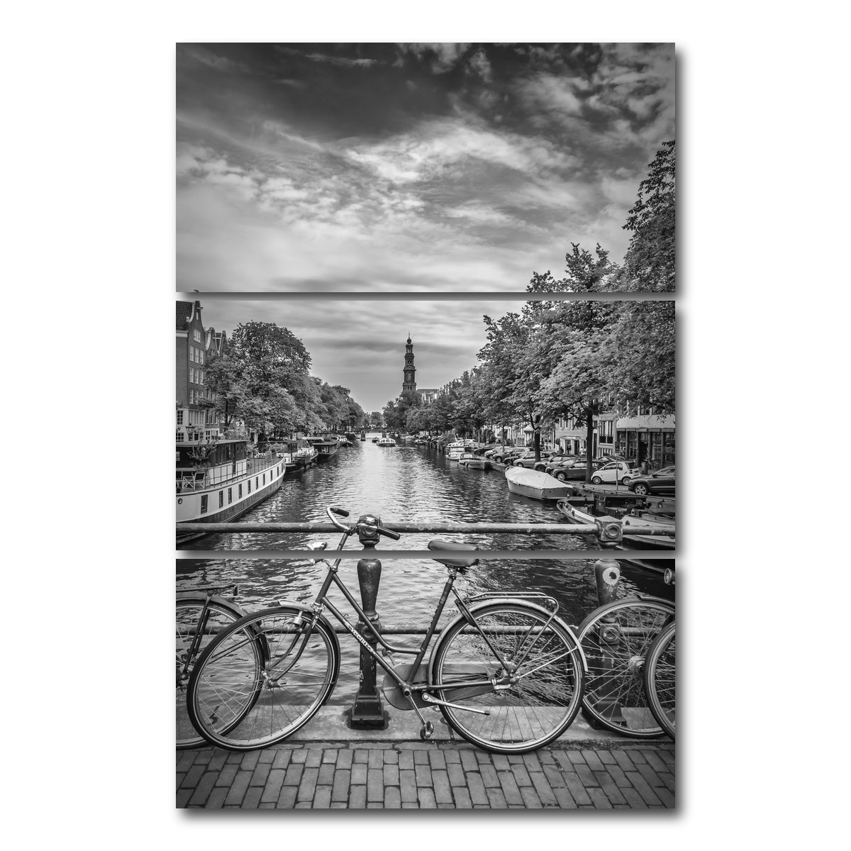 AUTO-MOCKUP WHITE | Amsterdam Cityscape | 3 Piece | Gallery Wrap Canvas | group=12x24_stacked
