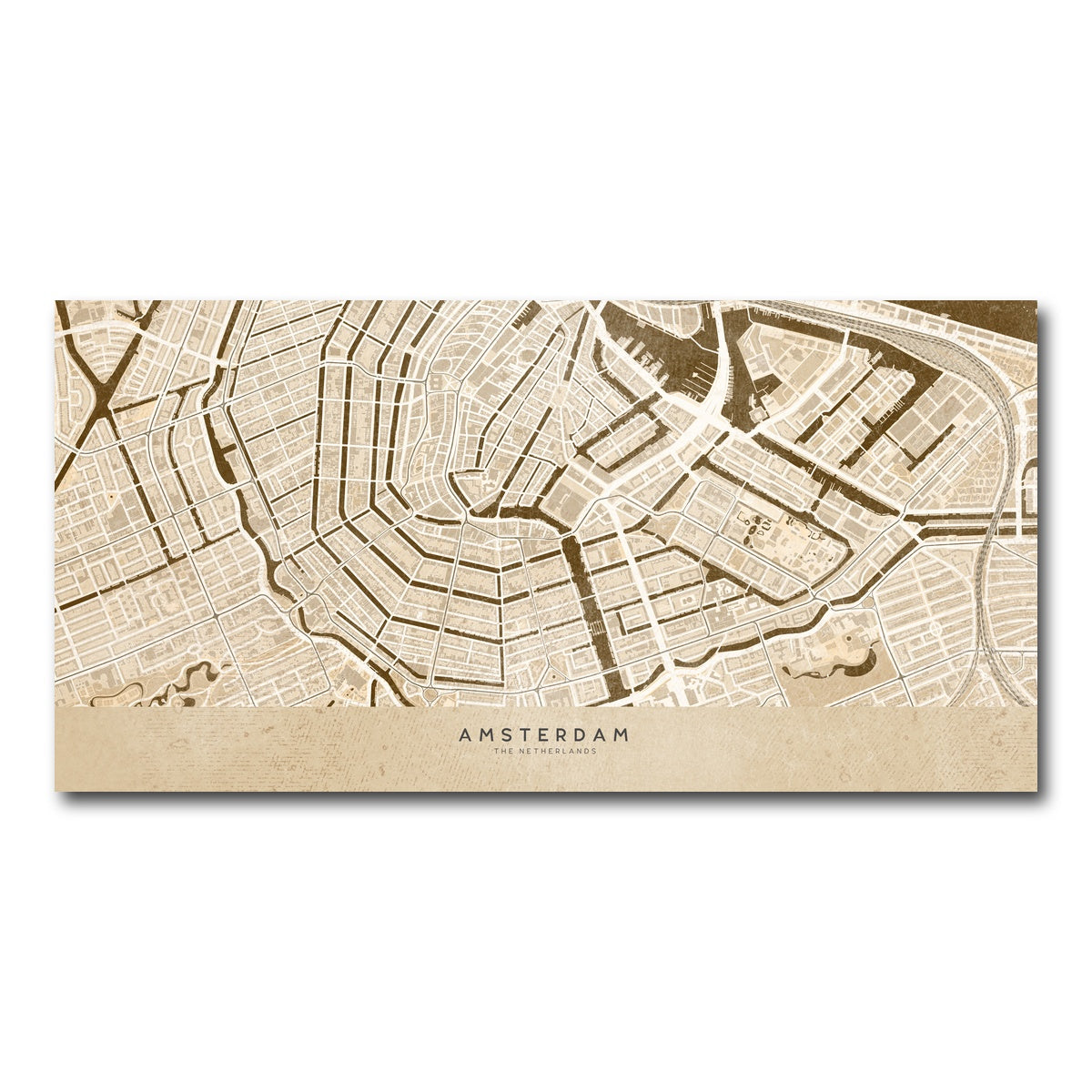 AUTO-MOCKUP WHITE | Amsterdam Map | 1 Piece | Gallery Wrap Canvas | group=2x1