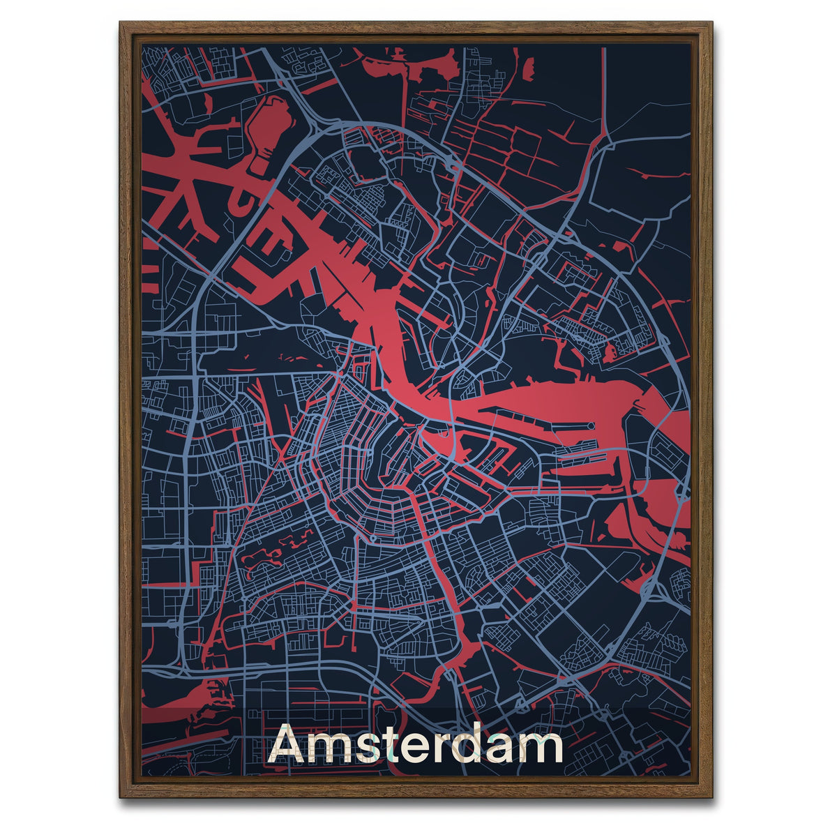 AUTO-MOCKUP WHITE | Amsterdam | 1 Piece | Walnut Framed Canvas | group=3x4
