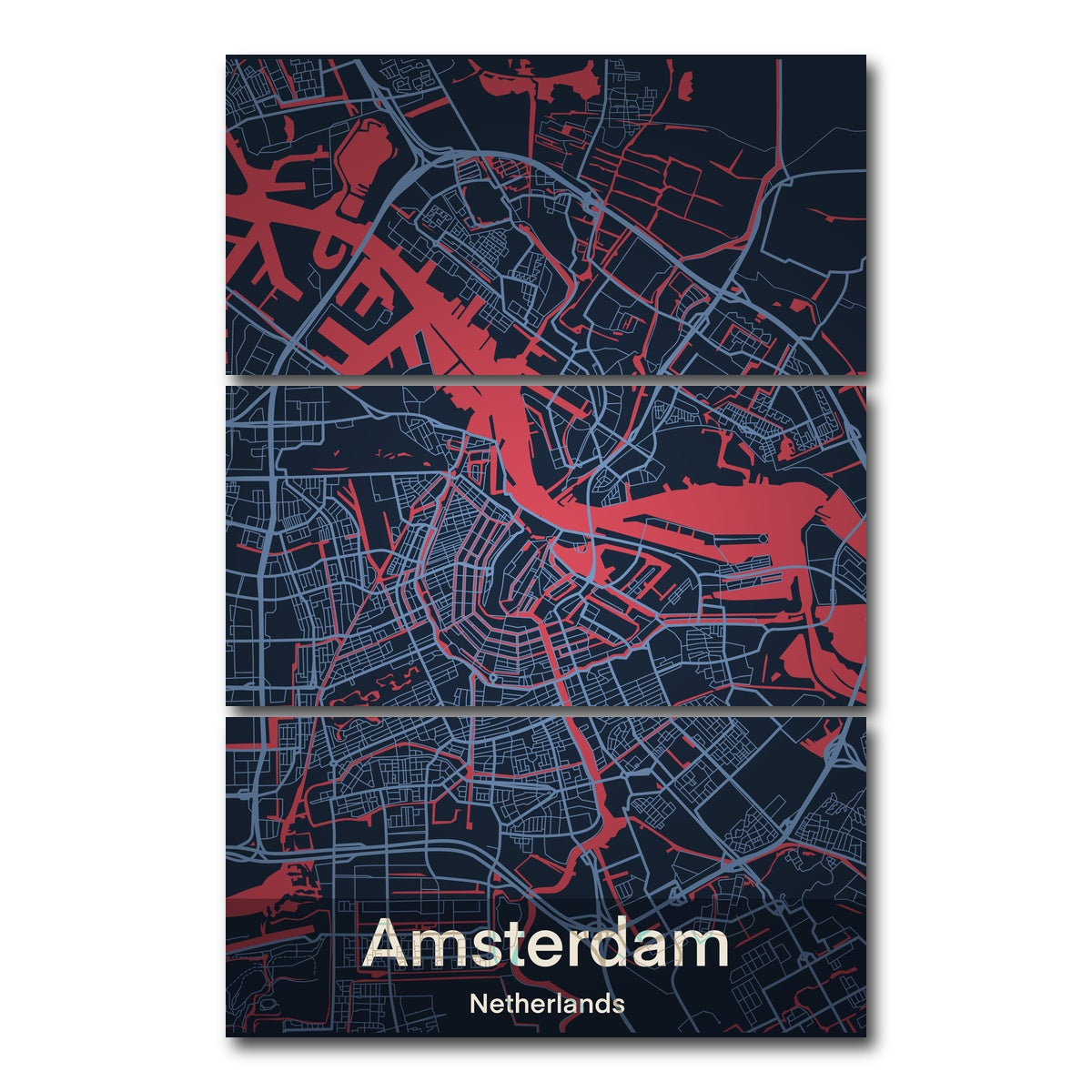 AUTO-MOCKUP WHITE | Amsterdam | 3 Piece | Gallery Wrap Canvas | group=12x24_stacked