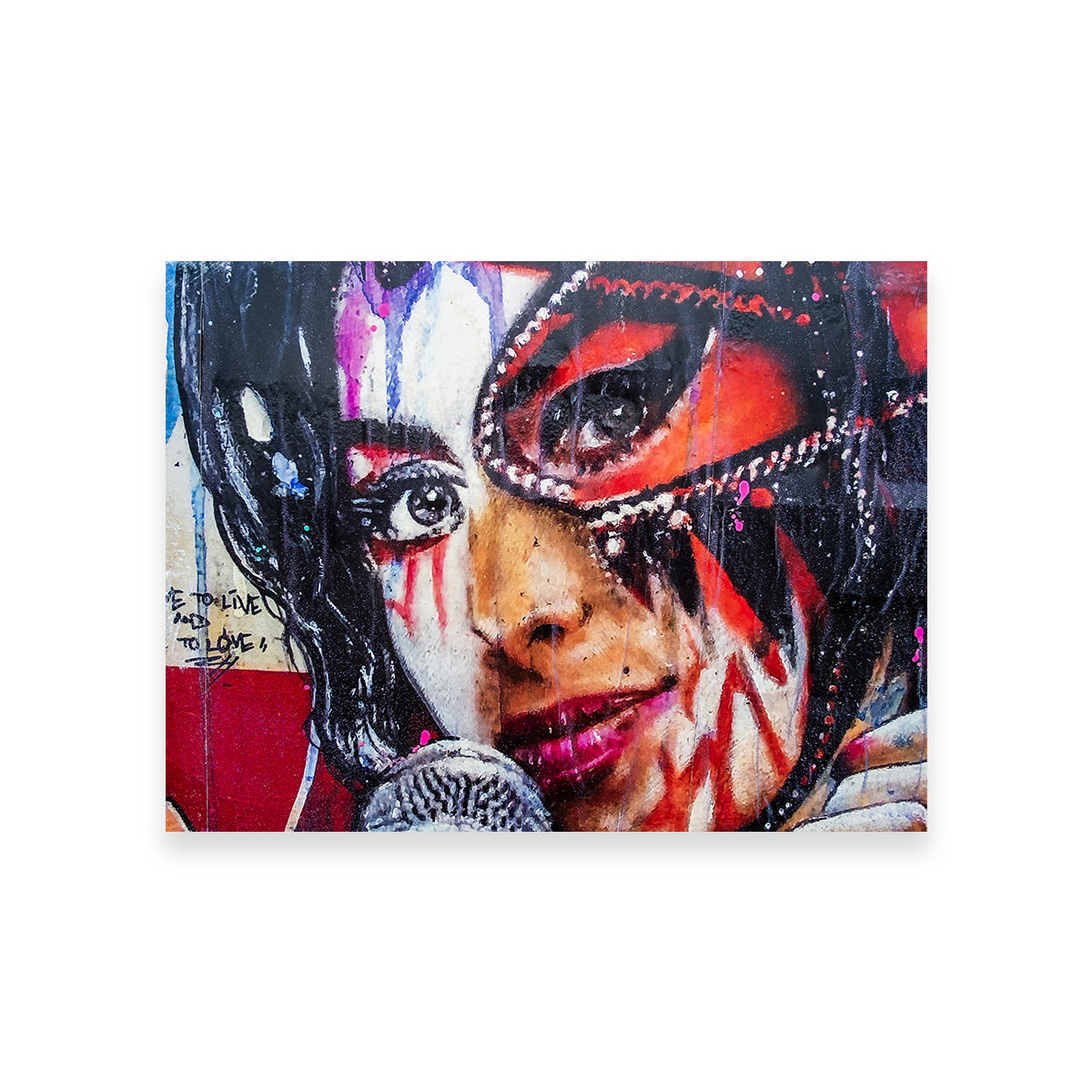 Amy Winehouse Painting on Wall Wall Art