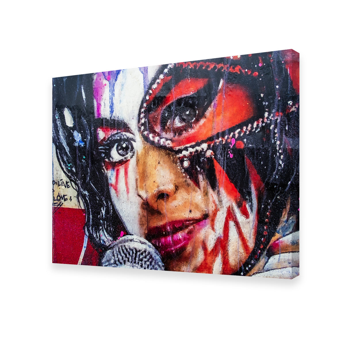 Amy Winehouse Painting on Wall Wall Art