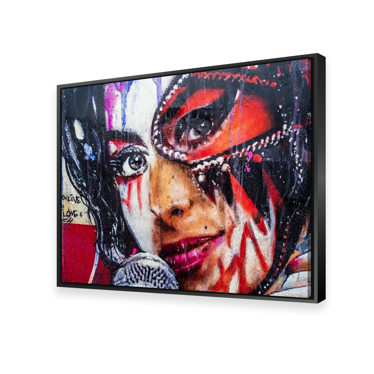 Amy Winehouse Painting on Wall Wall Art