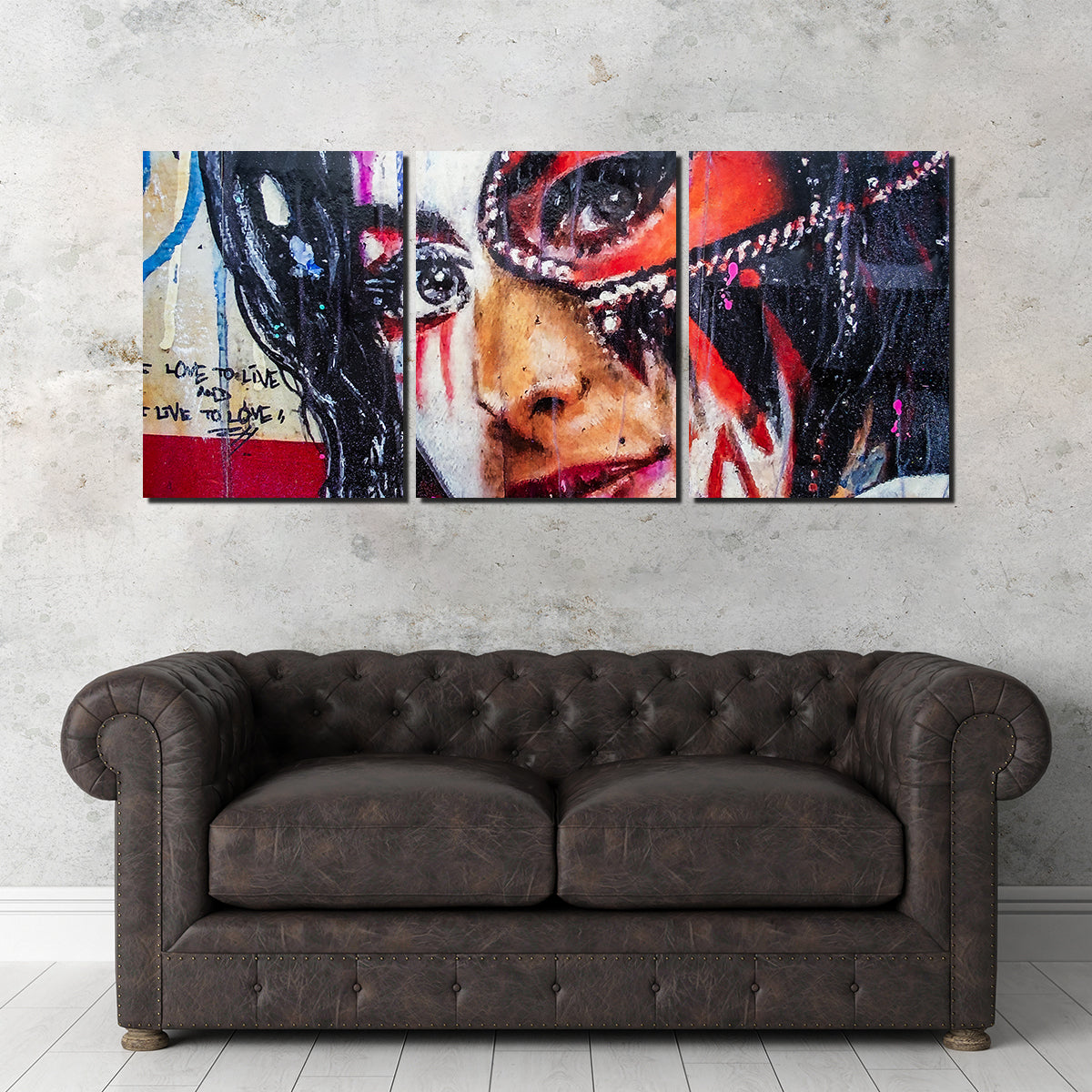 Amy Winehouse Painting on Wall Wall Art