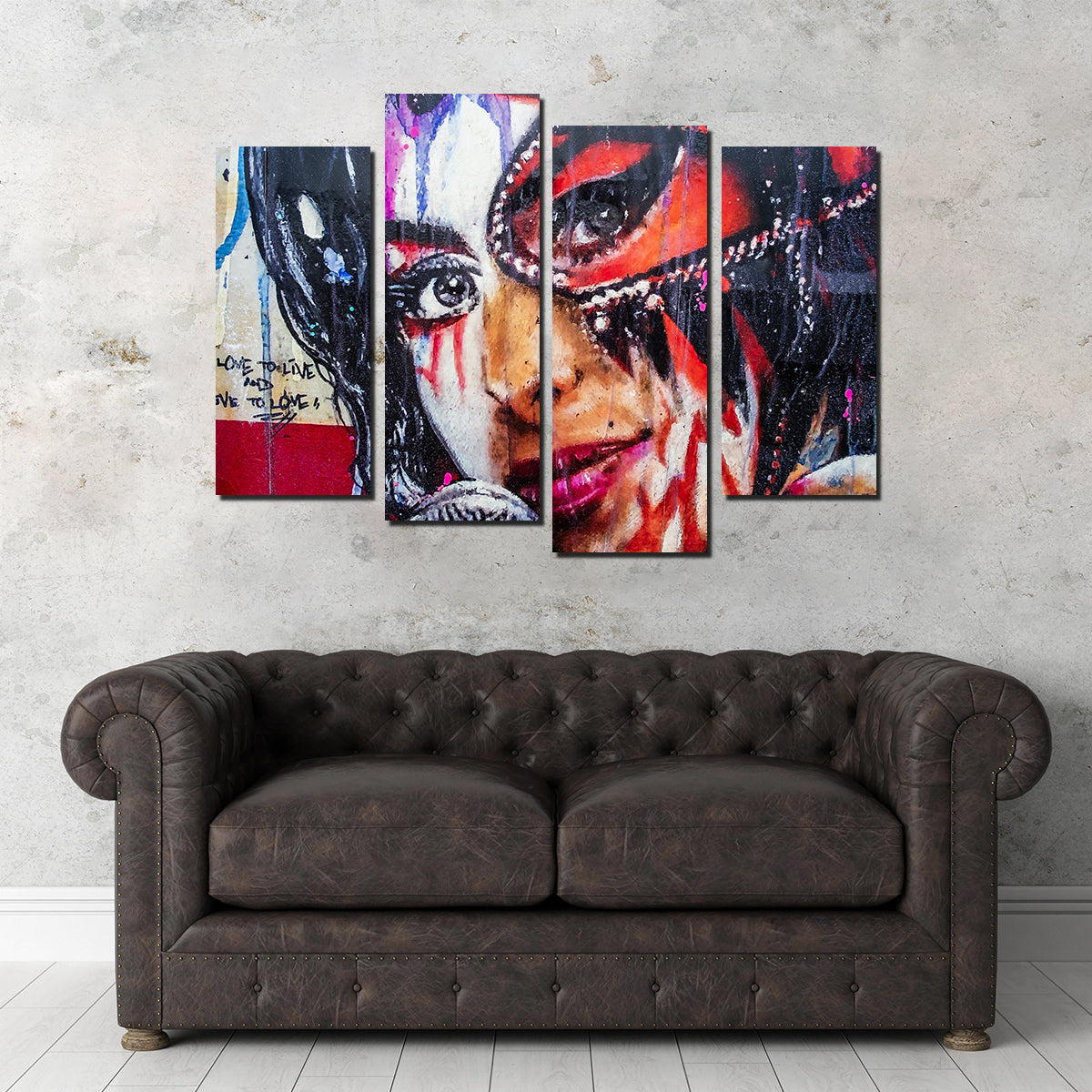 Amy Winehouse Painting on Wall Wall Art