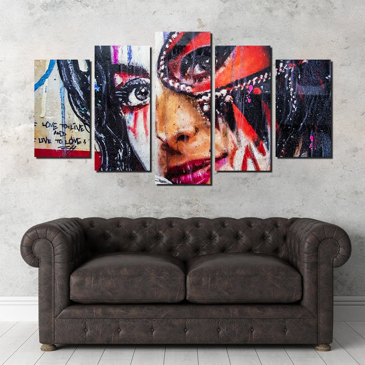 Amy Winehouse Painting on Wall Wall Art