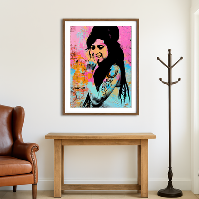 AUTO-MOCKUP ROOM | Amy Winehouse Circles Wall Art