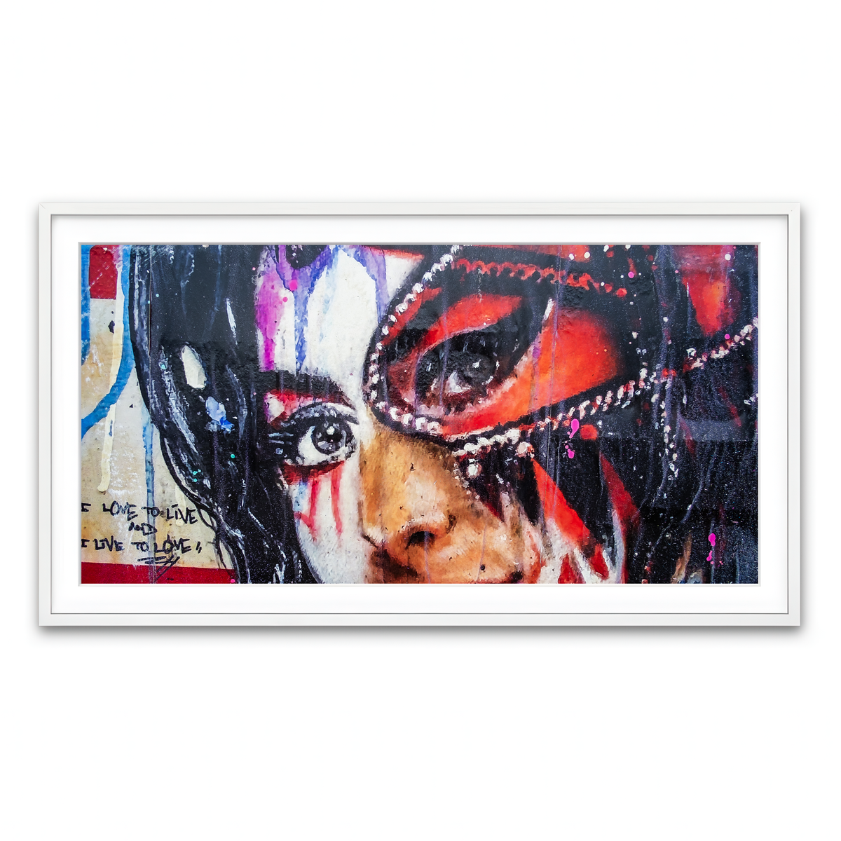 Framed Print 2x1 White