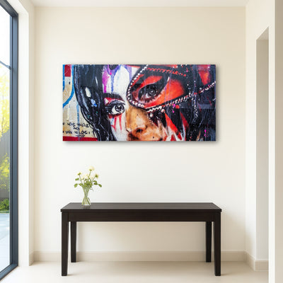 AUTO-MOCKUP ROOM | Amy Winehouse Painting on wall