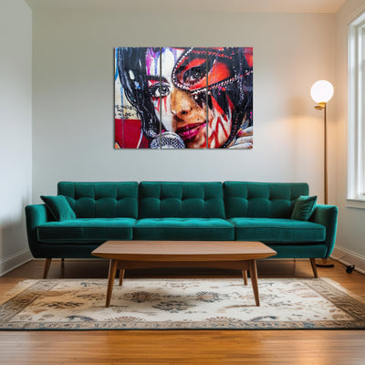 AUTO-MOCKUP ROOM | Amy Winehouse Painting on wall