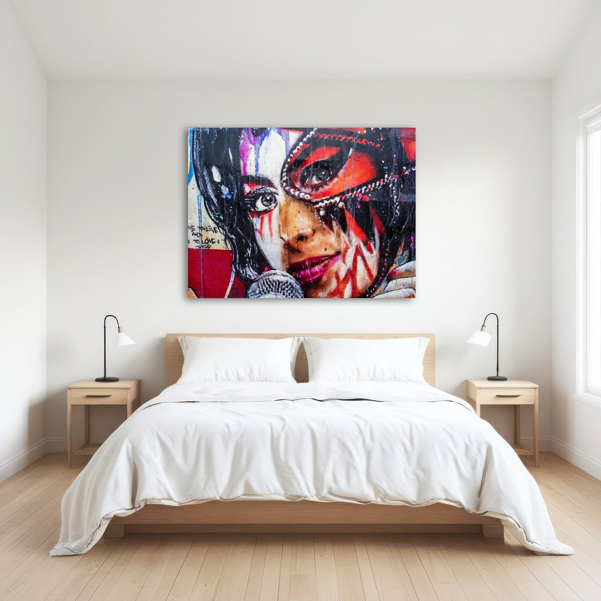 AUTO-MOCKUP ROOM | Amy Winehouse Painting on wall